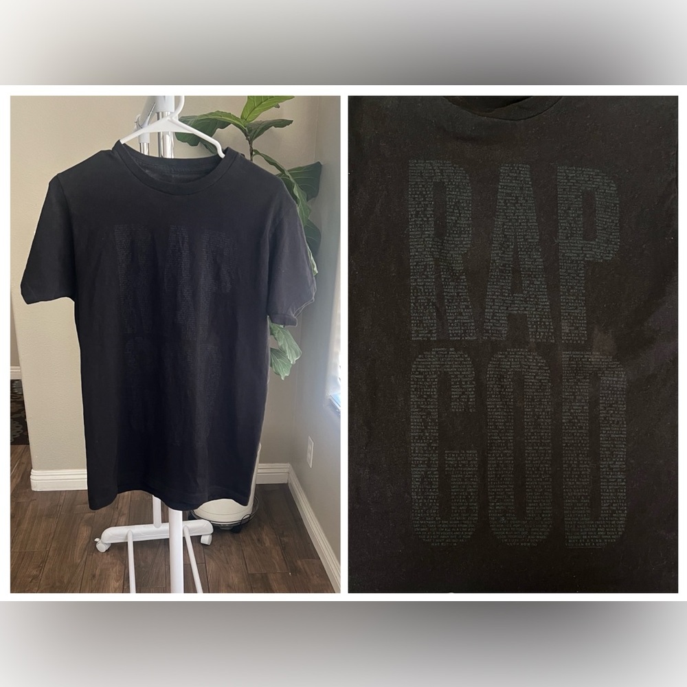 Rap God Eminem Black Graphic T-Shirt